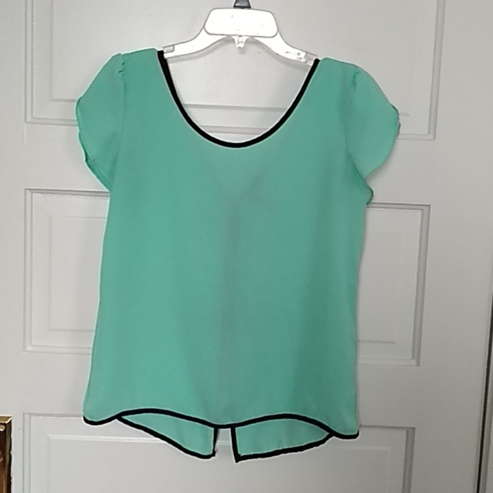 Heart Soul Mint Green Open Back top